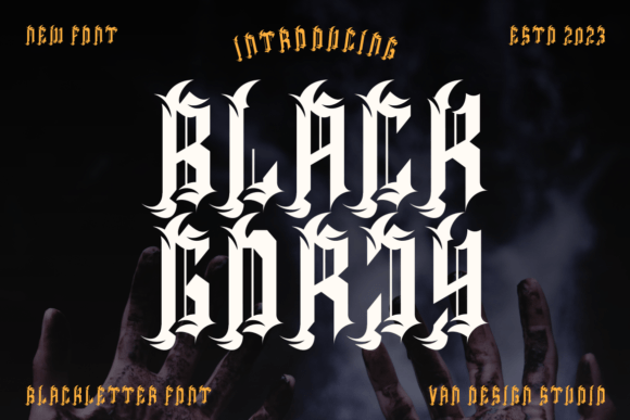 Black Gorjy: A Bold Blackletter Font for Impactful Web Headlines