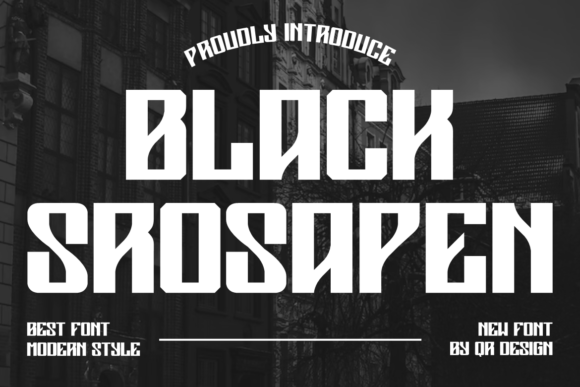 Black Srosapen: A Bold, Grounded Display Typeface for Thoughtful Design