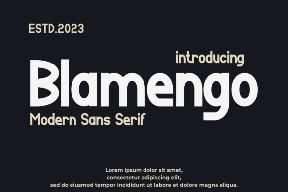 Blamengo: A Modern Sans Serif That Just Works