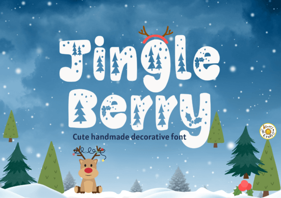 Jingle Berry: A Festive Decorative Font for Small Business Branding