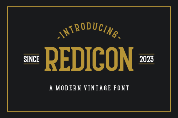 Redicon: A Bold Serif Display Font for Real Branding Work