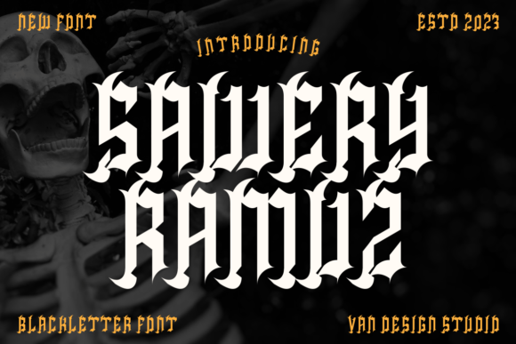 Sawery Ramuz: A Bold Blackletter Font That Elevates Real Business Branding