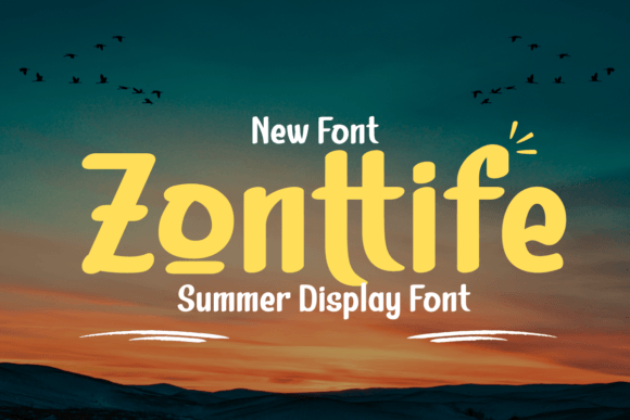 Zonttife Font: A Summer-Ready Display Typeface for Small Businesses